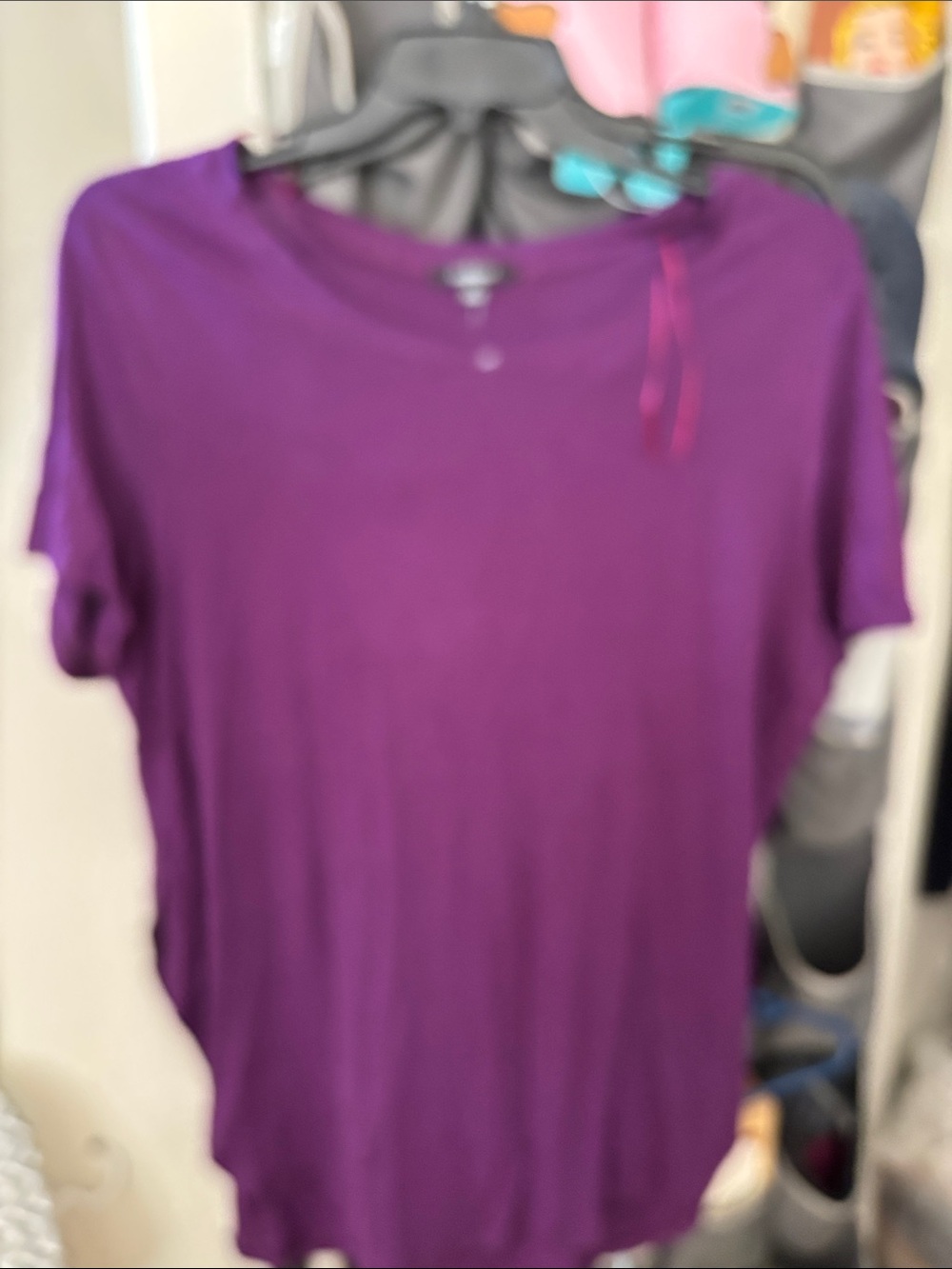 Ambiance Women's Short Sleeve Top in Purple